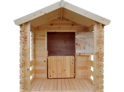 Timbela Holzfenster^Kinderspielhaus Holz M501A 1,1 m² mit Boden Holzfenster mit Plexiglas