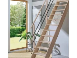 Treppen Intercon Innentreppen^Raumspartreppe Living für 245 - 285 cm Geschosshöhe Holztreppe Fichte Beidseitiges Geländer