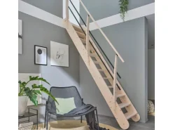 Treppen Intercon Innentreppen^Raumspartreppe Living für 245 - 285 cm Geschosshöhe Holztreppe Fichte Beidseitiges Geländer