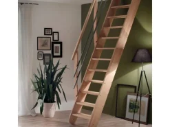 Treppen Intercon Innentreppen^Raumspartreppe Living für 245 - 285 cm Geschosshöhe Holztreppe Buche Beidseitiges Geländer