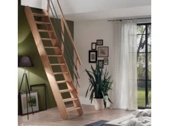 Treppen Intercon Innentreppen^Raumspartreppe Living für 245 - 285 cm Geschosshöhe Holztreppe Buche Beidseitiges Geländer