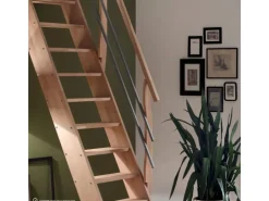 Treppen Intercon Innentreppen^Raumspartreppe Living für 245 - 285 cm Geschosshöhe Holztreppe Buche Beidseitiges Geländer