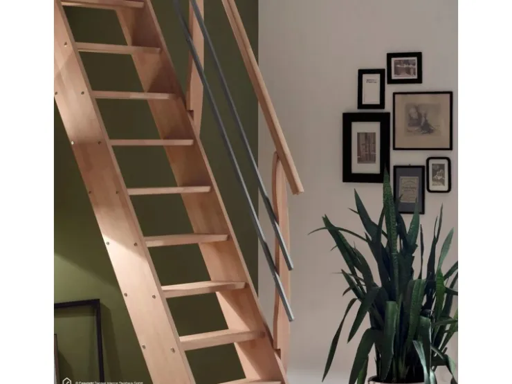 Treppen Intercon Innentreppen^Raumspartreppe Living für 245 - 285 cm Geschosshöhe Holztreppe Buche Beidseitiges Geländer