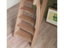 Treppen Intercon Innentreppen^Raumspartreppe Living für 245 - 285 cm Geschosshöhe Holztreppe Buche Beidseitiges Geländer
