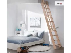 Treppen Intercon Innentreppen^Raumspartreppe Easy Step Massivholz Buche Einseitiges Geländer