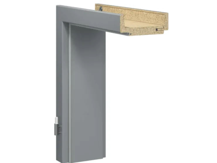 GetaDoor Türdichtungen^Türzarge Brilant Soft Klassikgrau 198,5 cm x 86 cm x 8 cm DIN R