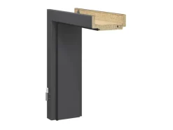 Türstopper|Türdichtungen*GetaDoor Türzarge CPL GL416 Titangrau 98,5 cm x 198,5 cm x 12,5 cm Anschlag L