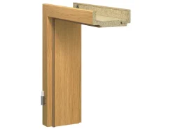Türzargen*GetaDoor Türzarge Dekorfolie Holznachbildung 73,5 x 198,5 x 27 cm Anschlag L/R Eiche Hell