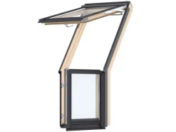 Velux Fenster-Zubehör^Dachbalkon-Unterteil Fest Klar Lackiert 109 cm x 78 cm Transparent