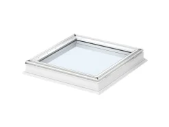 Dachfenster*Velux Flachdachfenster Kunststoff Isolierglas Fest 80 cm x 80 cm Weiß