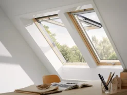 Dachfenster*Velux Klapp-Schwingfenster GPL Klar Lackiert Thermo Alu 98 cm x 78 cm