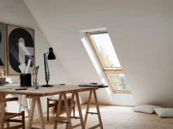 Velux Dachfenster^Zusatzelement Dachschräge GIL Klar Lackiert Thermo Alu 92 cm x 114 cm