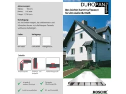 Akustikpaneele|Zubehör Für Paneele* Verbindungsleiste Duropan 270 cm x 4,5 cm Weiß