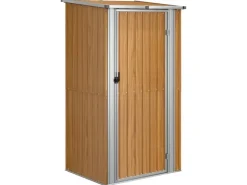 Abläufe^vidaXL Geräteschuppen Braun 118,5x97x209,5 cm Verzinkter Stahl 1038306