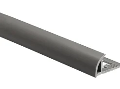 Arcansas Fliesenzubehör^Viertelkreis-Abschlussprofil PVC matt 10 mm x 2,5 m Dunkelgrau