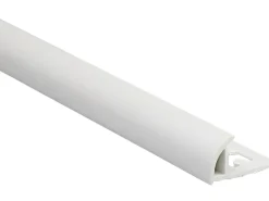 Arcansas Fliesenzubehör^Viertelkreis-Abschlussprofil PVC matt Weiß 10 mm x 2,5 m Weiß Matt
