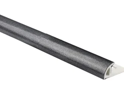 Arcansas Fliesenzubehör^Viertelkreis-Abschlussprofil PVC foliert Anthrazit 8 mm x 2,5 m Rauchgrau