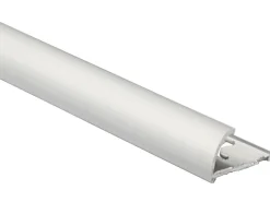 Arcansas Fliesenzubehör^Viertelkreis-Abschlussprofil Alu eloxiert 10 mm x 1 m Silber Matt