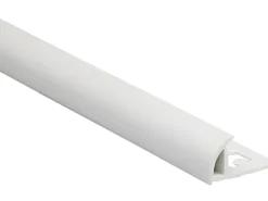 Wandfliesen|Fliesenzubehör*Arcansas Viertelkreis-Abschlussprofil PVC matt Weiß 12,5 mm x 2,5 m Weiß Matt