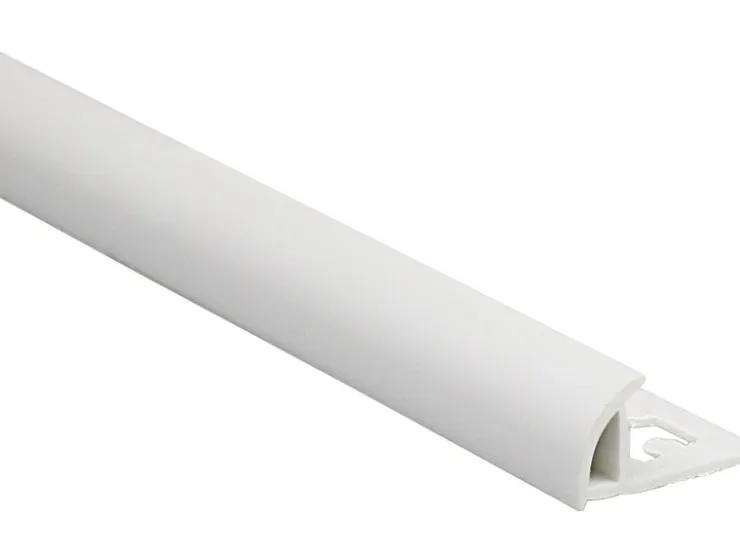Wandfliesen|Fliesenzubehör*Arcansas Viertelkreis-Abschlussprofil PVC matt Weiß 12,5 mm x 2,5 m Weiß Matt