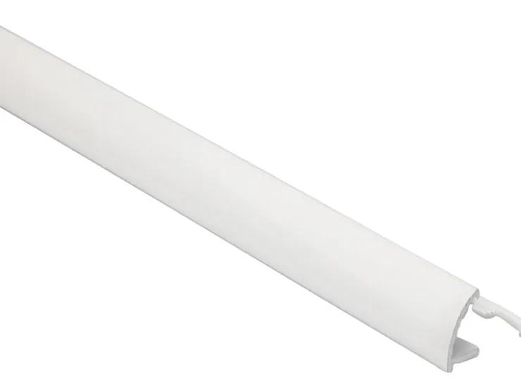 Wandfliesen|Fliesenzubehör*Arcansas Viertelkreis-Abschlussprofil Alu pulverbesch. glänzend 10 mm x 2,7 m Weiß