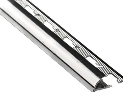Arcansas Fliesenzubehör^Viertelkreis-Abschlussprofil Alu eloxiert 8 mm x 1 m Silber Glänzend