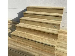 Vinuovo Außentreppen^Außentreppe Holz 5 Stufen 140cm mit Setzstufen