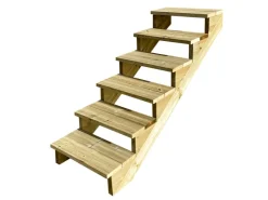 Vinuovo Außentreppen^Außentreppe Holz 6 Stufen 60cm ohne Setzstufen