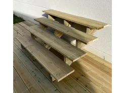 Vinuovo Außentreppen^Außentreppe Holz 4 Stufen 160cm ohne Setzstufen