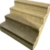 Außentreppen*Vinuovo Außentreppe Holz 4 Stufen 160cm mit Setzstufen