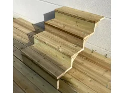 Vinuovo Außentreppen^Außentreppe Holz 4 Stufen 80cm mit Setzstufen