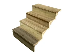 Vinuovo Außentreppen^Außentreppe Holz 4 Stufen 100cm mit Setzstufen