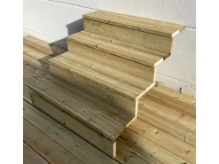 Vinuovo Außentreppen^Außentreppe Holz 4 Stufen 100cm mit Setzstufen