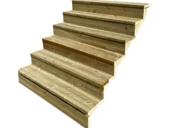 Vinuovo Außentreppen^Außentreppe Holz 6 Stufen 160cm mit Setzstufen