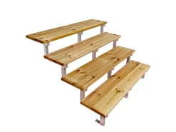 Vinuovo Außentreppen^Außentreppe Stahl Oslo 4 Stufen Holz 140cm