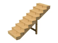 Vinuovo Außentreppen^Holztreppe 9 Stufen 160cm mit Setzstufen