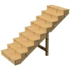 Vinuovo Außentreppen^Holztreppe 9 Stufen 120cm mit Setzstufen