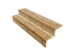 Vinuovo Außentreppen^Terrassentreppe Holz 2 Stufen 160cm mit Setzstufen