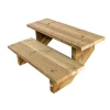 Vinuovo Außentreppen^Terrassentreppe Holz 2 Stufen 80cm ohne Setzstufen