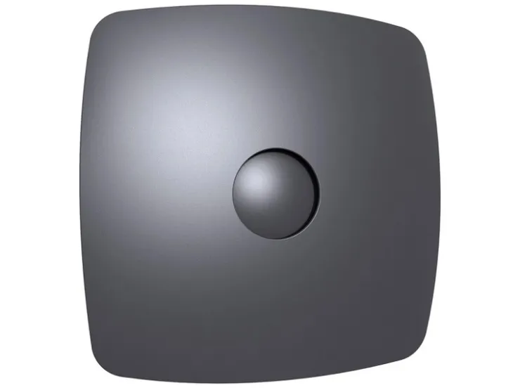 VLANO Badlüfter^Badventilator ENSO 100 Dark mit Rückschlagventil Dunkelgrau-Metallic