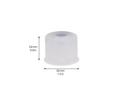 Wagner design yourself Türstopper^Wagner Boden-/Wandtürstopper Vulkano Ø 35 mm x 25 mm Gummi Transparent