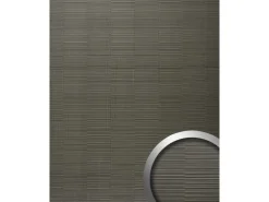 Akustikpaneele^WALLFACE 24960 NOTCH Smoke PF Wandverkleidung 3D Seidenmatt Grau 2,6 m2 2600 x 1000 x 1,33 Grau
