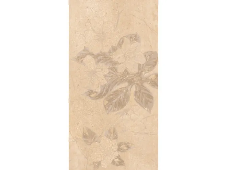 Dekorfliesen^Wandfliese Impero Feinsteinzeug Dekor Beige Matt Rektifiziert 60 cm x 120 cm