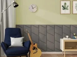 Akustikpaneele|Dekor-Paneele^Wandkissen Bolster 120 cm x 15 cm Struktur Dunkelgrau