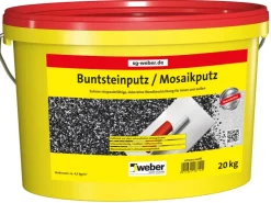 Saint-Gobain Weber Putze^Weber Buntsteinputz/Mosaikputz 20 kg Schwarz-Weiß