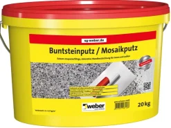 Putze*Saint-Gobain Weber Weber Buntsteinputz/Mosaikputz 20 kg Grau-Schwarz-Weiß