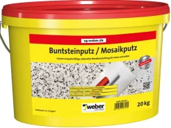 Putze*Saint-Gobain Weber Weber Buntsteinputz/Mosaikputz 20 kg Weiß-Schwarz