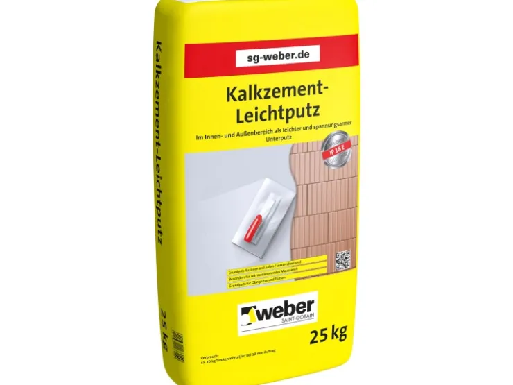 Mörtel|Putze*Saint-Gobain Weber Weber Kalkzement-Leichtputz 25 kg