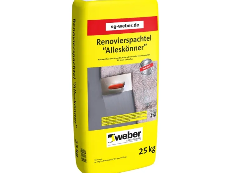 Mörtel|Putze*Saint-Gobain Weber Weber Renovierspachtel Alleskönner Filzputz/Feinputz 25 kg