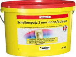Mörtel|Putze*Saint-Gobain Weber Weber Scheibenputz 2 mm Körnung Innen und Außen 20 kg pastös